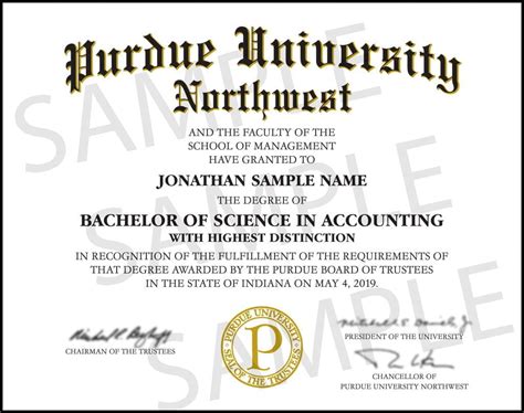 Purdue University Northwest Diploma Approved By Purdue Trustees