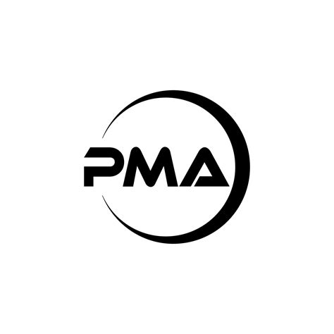 PMA letter logo design in illustration. Vector logo, calligraphy ...
