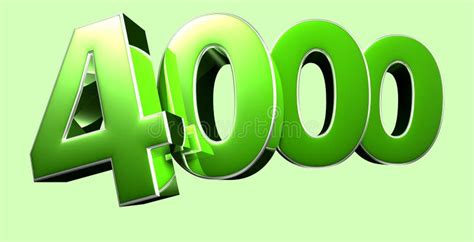 Number 4000 3D. stock illustration. Illustration of figures - 264977286