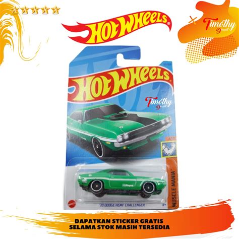 Jual Hot Wheels 70 Dodge Hemi Challenger Hijau Mopar Muscle Mania Shopee Indonesia