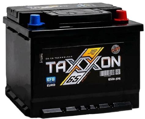 Аккумулятор автомобильный 12v 65 Ah TAXXON EFB EURO 65 Ah 650 A ...