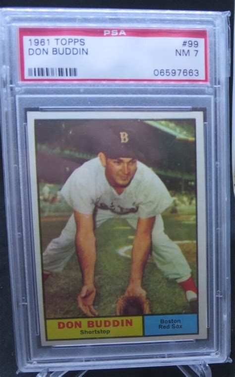 Topps Don Buddin Psa Boston Red Sox Wd Ebay