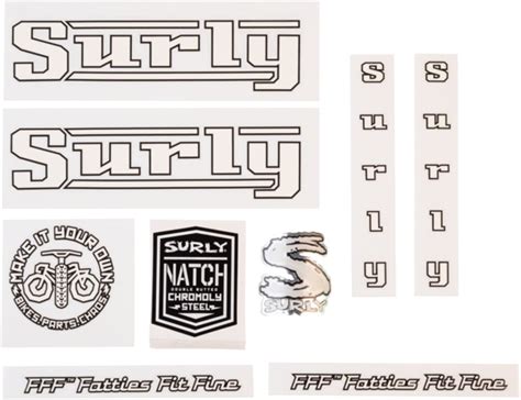 Surly Surly Pacer Decal Set White Massachusetts Bike Shop Landrys