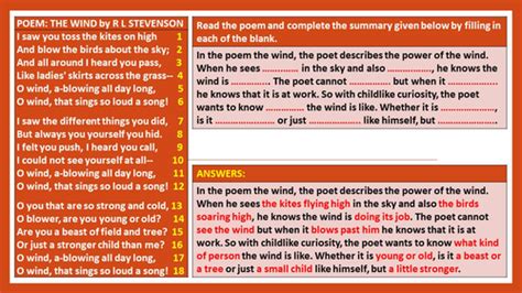 THE WIND BY ROBERT LOUIS STEVENSON - GOOGLE SLIDES | Teaching Resources