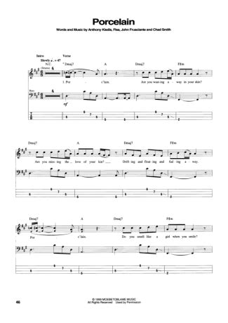 Red Hot Chili Peppers Purple Stain Sheet Music For Bass