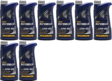 Mannol Defender 10W-40 Diesel & Benziner Motoröl 8x 1l = 8 Liter - SAE ...