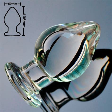 59mm Large Size Pyrex Glass Anal Dildo Big Crystal Bead Ball Butt Plug Fake Penis Sex Toys For