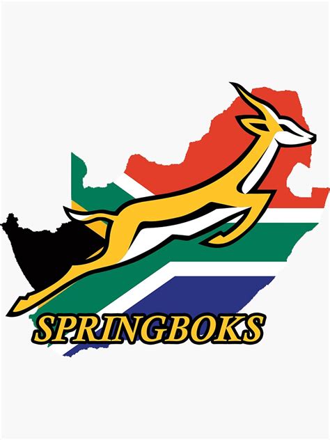 Springbok South Africa Rugby Sticker By DELAVdesign Redbubble