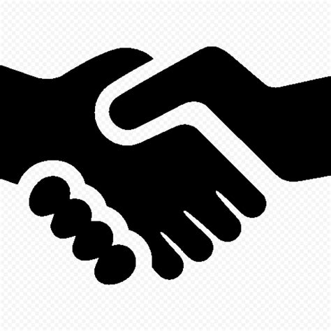 Handshake Black Icon Free Png Citypng