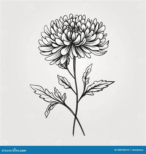 chrysanthemum flower drawing 2