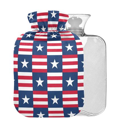 Star Flag Bap Free Hot Water Bottle L Pain Relief Bag With Cover Hot Cold Compress For