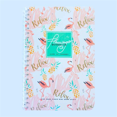 Libreta Flamingo Lineas T Shop Kawaii