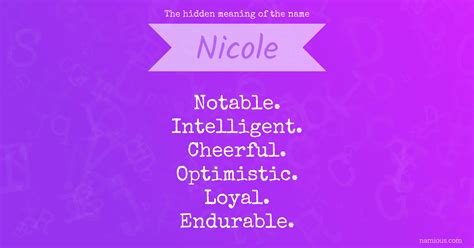 The Hidden Meaning Of The Name Nicole Namious