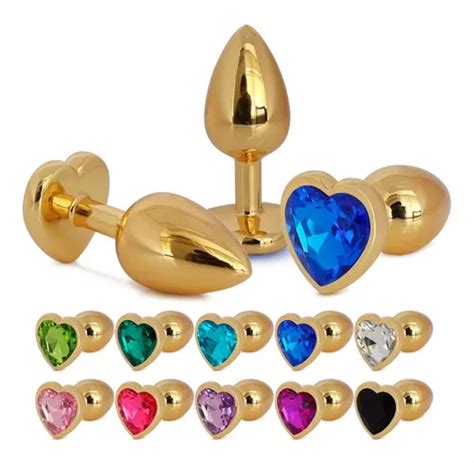 Plug Anal De Aço Dourado E Joia Em Formato De Coração P M G MercadoLivre