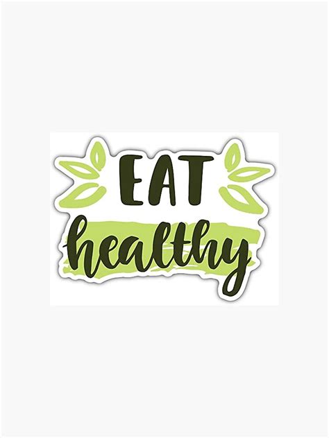 Eat Healthy Sticker For Sale By Mayapankiv Redbubble