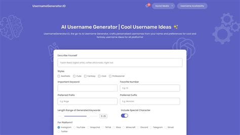 Generador De Nombres De Usuario Ai Gratis Ideas Nicas De Nombres De