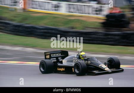 Ayrton Senna In His Lotus T F Car Brands Hatch Uk Stock Photo