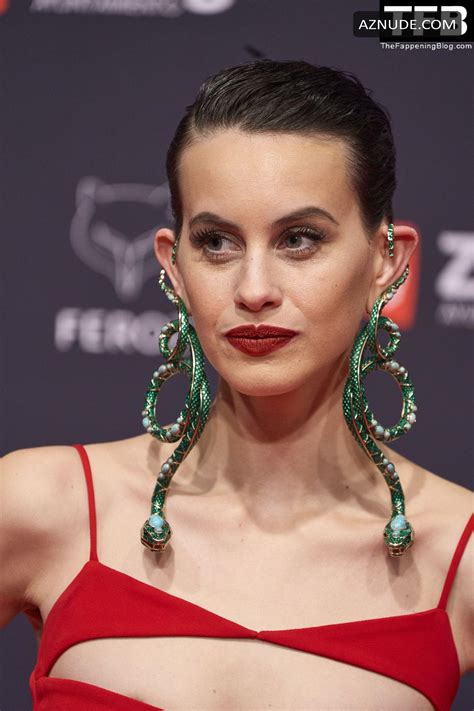 Milena Smit Sexy Seen Braless Showing Off Her Small Tits In A Red Dress At The Feroz Awards In