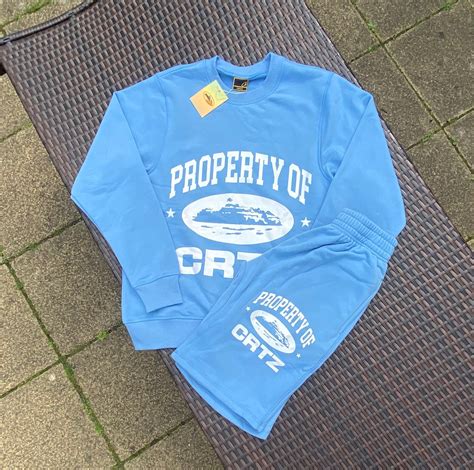 Corteiz Blue Property Of Crtz Shorts Set Twentytwo Supplies