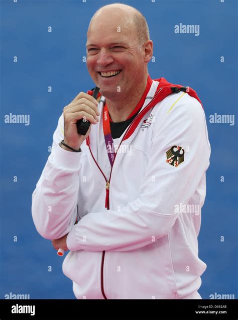 Markus Weise, head coach of the German field hockey Men's team smiles ...