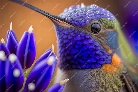 premium photo purple cute hummingbird  flower