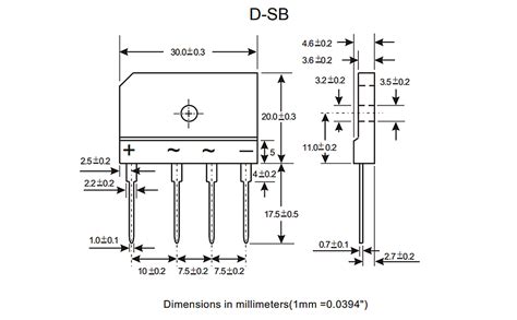 (Pack of 5pcs) ASEMI Bridge Rectifier Diode D50SB100 D50XB100 DIP-4 ...