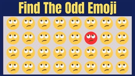 Emoji Challenge Find The Odd One Out 🤔🧐 Test Your Eyes Brain Test By Puzziq Youtube