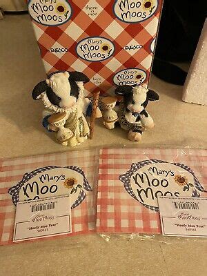 Marys Moo Moos Hoofy New Year By Enesco Set Of Father Time Baby Ebay