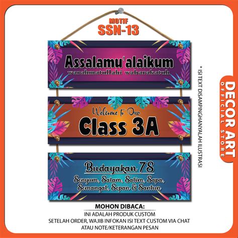 Jual Custom Kelas Dekorasi Hiasan Pajangan Kelas Sekolah Siap Pasang