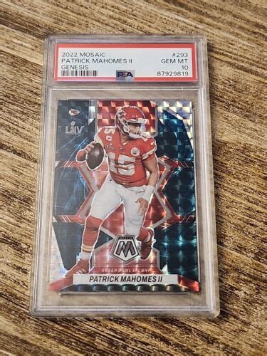 2022 Panini Mosaic Patrick Mahomes II 293 Genesis Prizm PSA 10 EBay