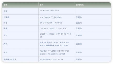 HUANAN-X99-QD4 E5 2698V3 笔记本电脑 Hackintosh 黑苹果efi引导文件 - 哔哩哔哩