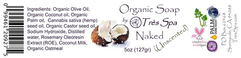 Naked Coconut Milk Organic Vegan Soap Tres Spa Store