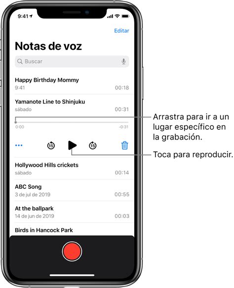 Reproducir Una Grabaci N En Notas De Voz En El Iphone Soporte T Cnico