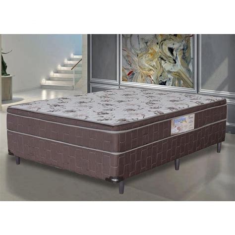 Cama Box Conjugada Casal Marrom Extra