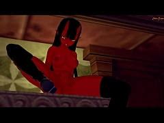 Meru The Succubus Fingers Her Pussy While Sitting On A Desk Xxx Mobile Porno Videos Movies