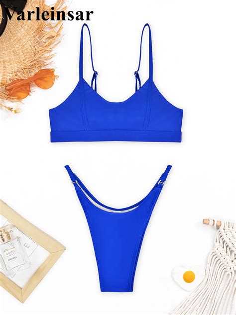 S XL New Sexy High Leg Cut Bikini Women Swimwear Female Swimsuit Two Pieces Bikini Set