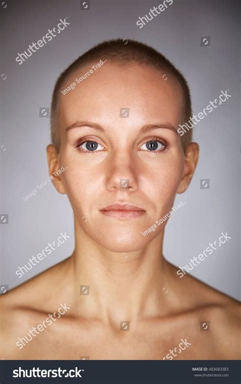 Nude Woman Shaved Head Stock Photo 483683383 Shutterstock