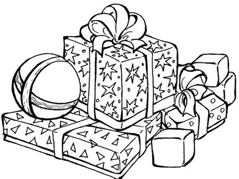 Presents Coloring Page - Coloring Home