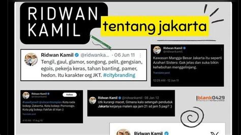 Ridwan Kamil Minta Maaf Twit Lama Soal Warga “tengil Dan Songong