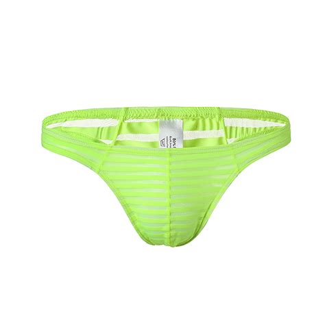 Biziza Pouch Underwear For Men T Back Thongs Sexy G String Soft