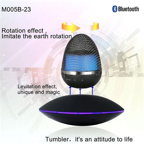 Powerlead Flat F500 Powerlead Portable Wireless Bluetooth Floating Speaker Multi Color Led