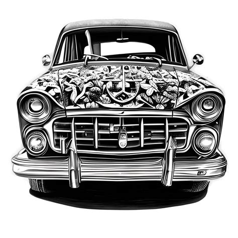 Luminous Rusty Car Collage · Creative Fabrica