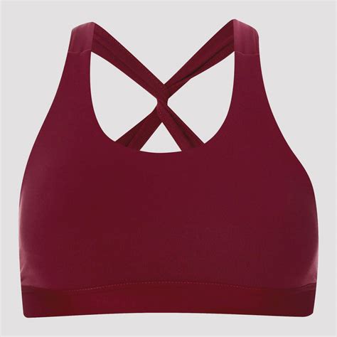 Womens Power Mesh Sports Bra Dark Red Myprotein™