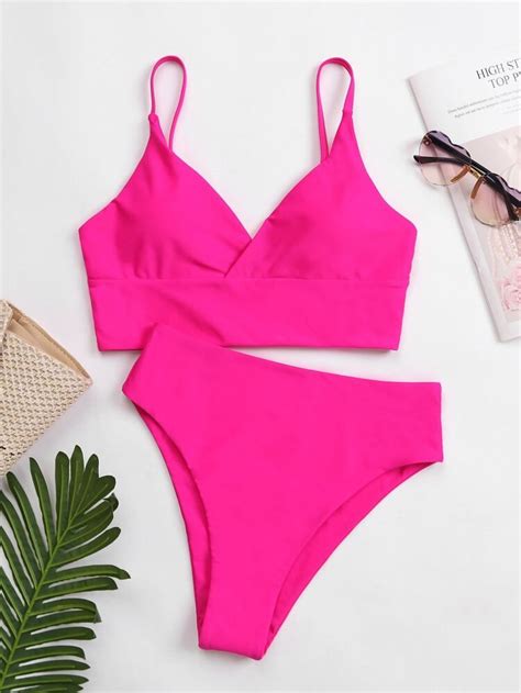 Tie Front Top With Gingham High Waisted Bikini Artofit