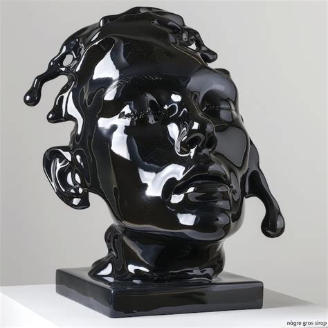 Premium Photo Bronze Sculpture Of A Mans Head On A Gray Background