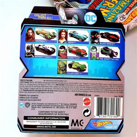 Hot Wheels Dc Comics Harley Quinn The Joker Hot Rod Batman Batmobile Rebirth Aquaman First