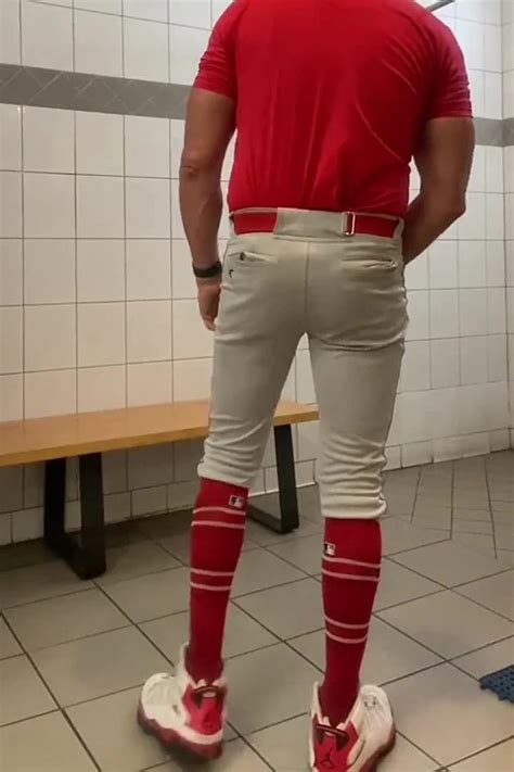 Buff Dilfjockdad87 Edges In The Locker Room In Baseball Gear Gay Porn Feat JockDad87 By