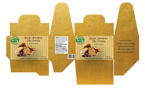 Organic Classic Chocolate Chip Cookies Packaging On Behance