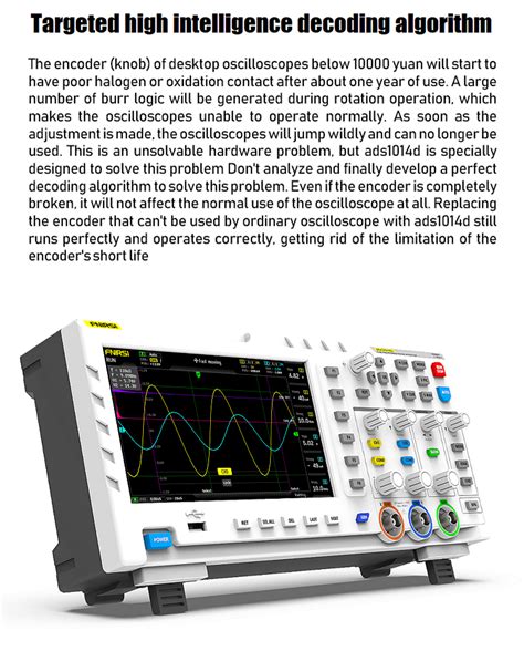 FNIRSI 1014D Digital Oscilloscope 100MHz 2 Channels 1GSa/s Real Time ...