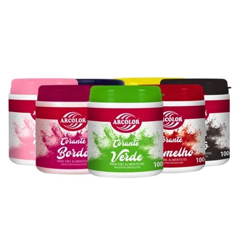 Corante Alimentício Em Pó - Corante Alimentício em Pó Arcolor 100g – Diversas Cores para ...